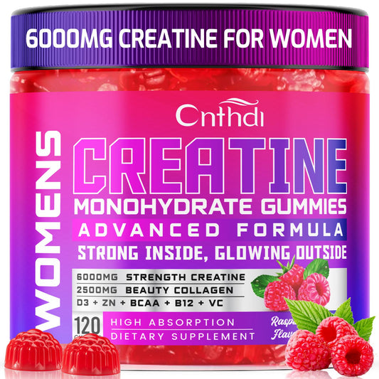 CNFHDI Creatine Monohydrate Gummies for Women 6000mg – four gummies serving