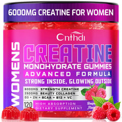 CNFHDI Creatine Monohydrate Gummies for Women 6000mg – four gummies serving