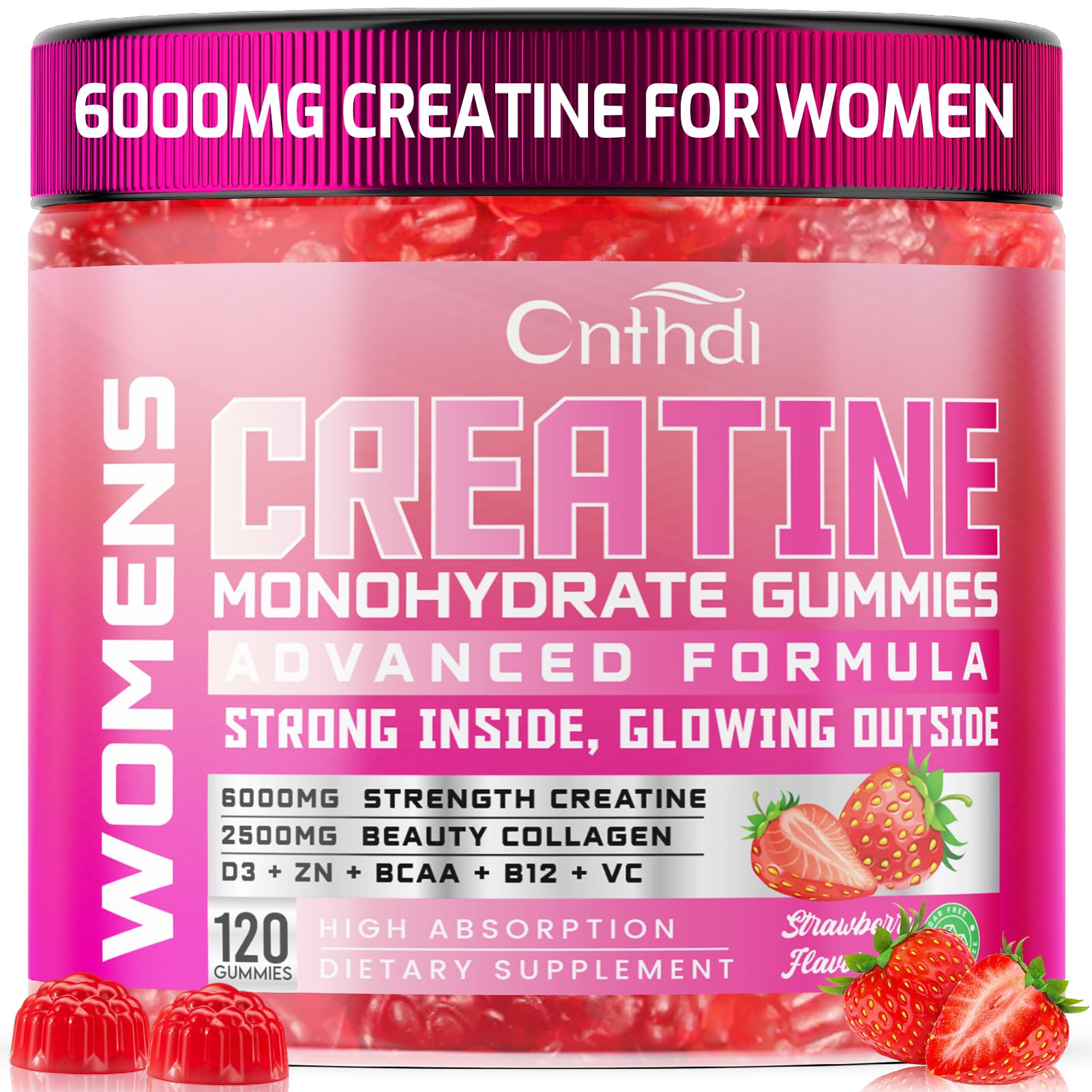 Hero image of CNFHDI Creatine Monohydrate Gummies 6000mg for Women