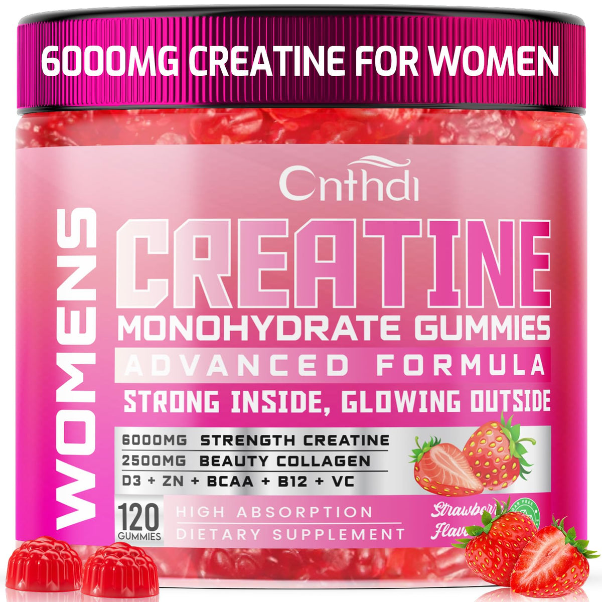Hero image of CNFHDI Creatine Monohydrate Gummies 6000mg for Women