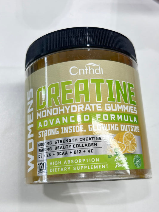 Close-up of lemon-flavored CNFHDI creatine gummies