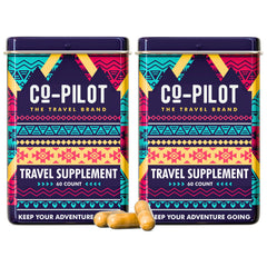 Co-Pilot 2 Pack packaging front showing jet lag relief