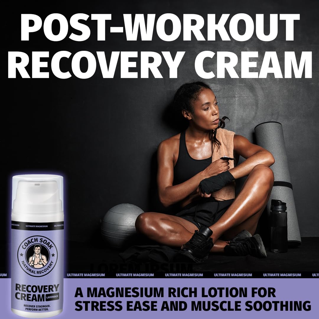 Coach Soak magnesium lotion offers fast absorption and a lightweight finish