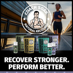 Coach Soak lavender recovery packaging showcase and gift-ready design