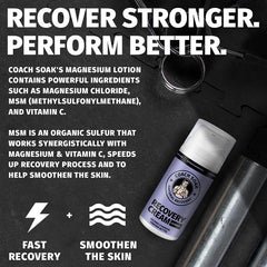 Coach Soak recovery ebook included visual indicating added wellness resource.