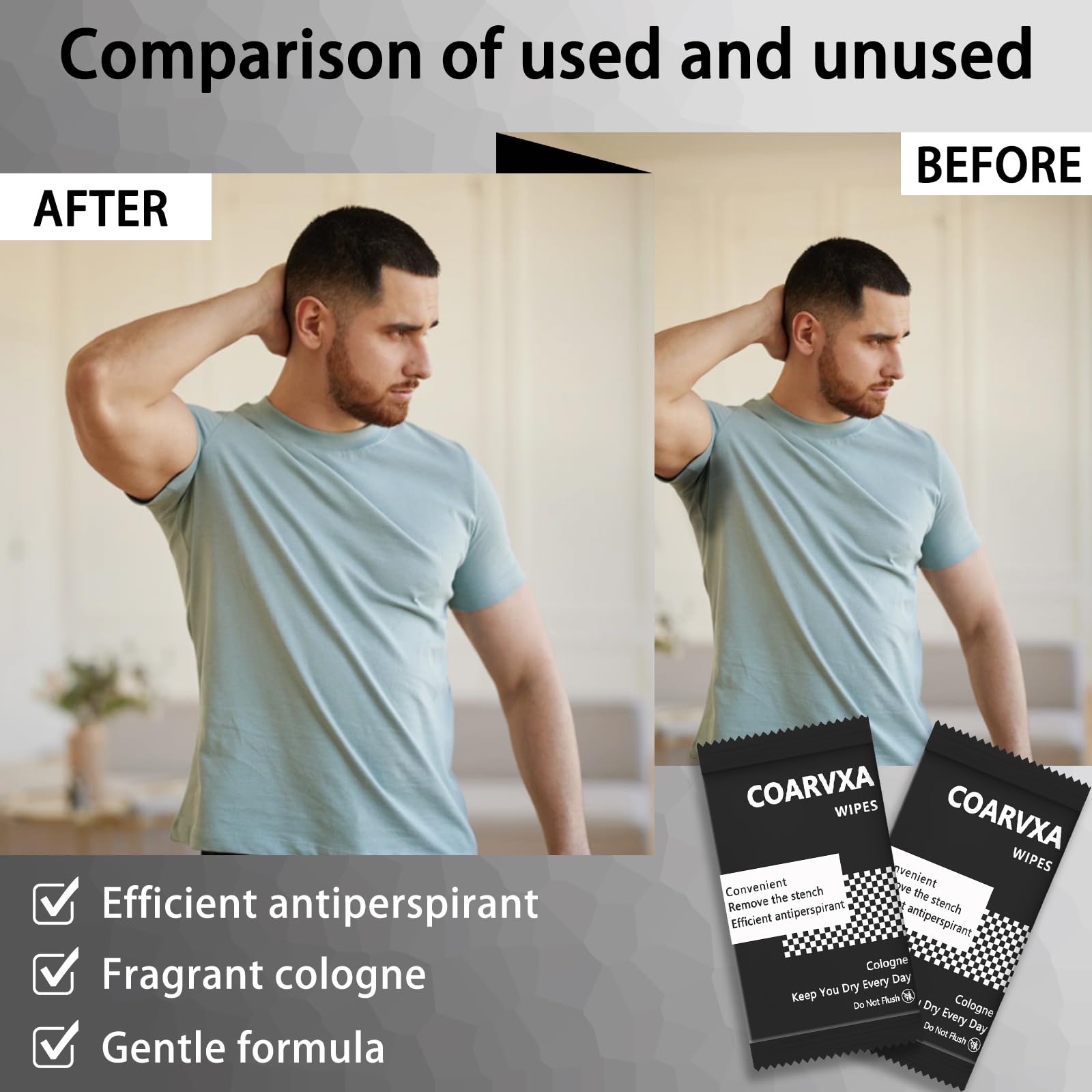 Gift-ready COARVXA Black Cologne Body Wipes for friends