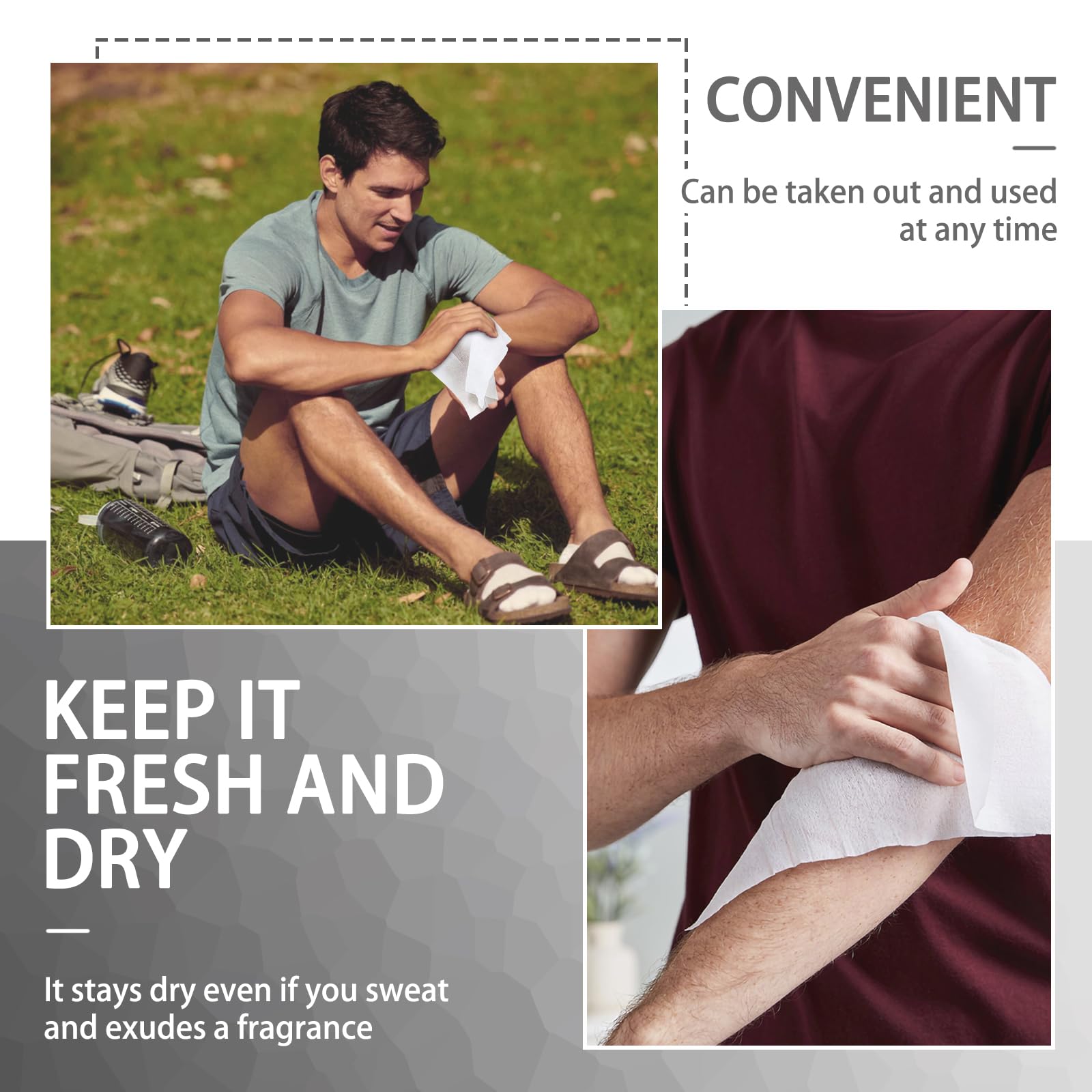Travel-friendly COARVXA packaging keeps wipes clean in a bag