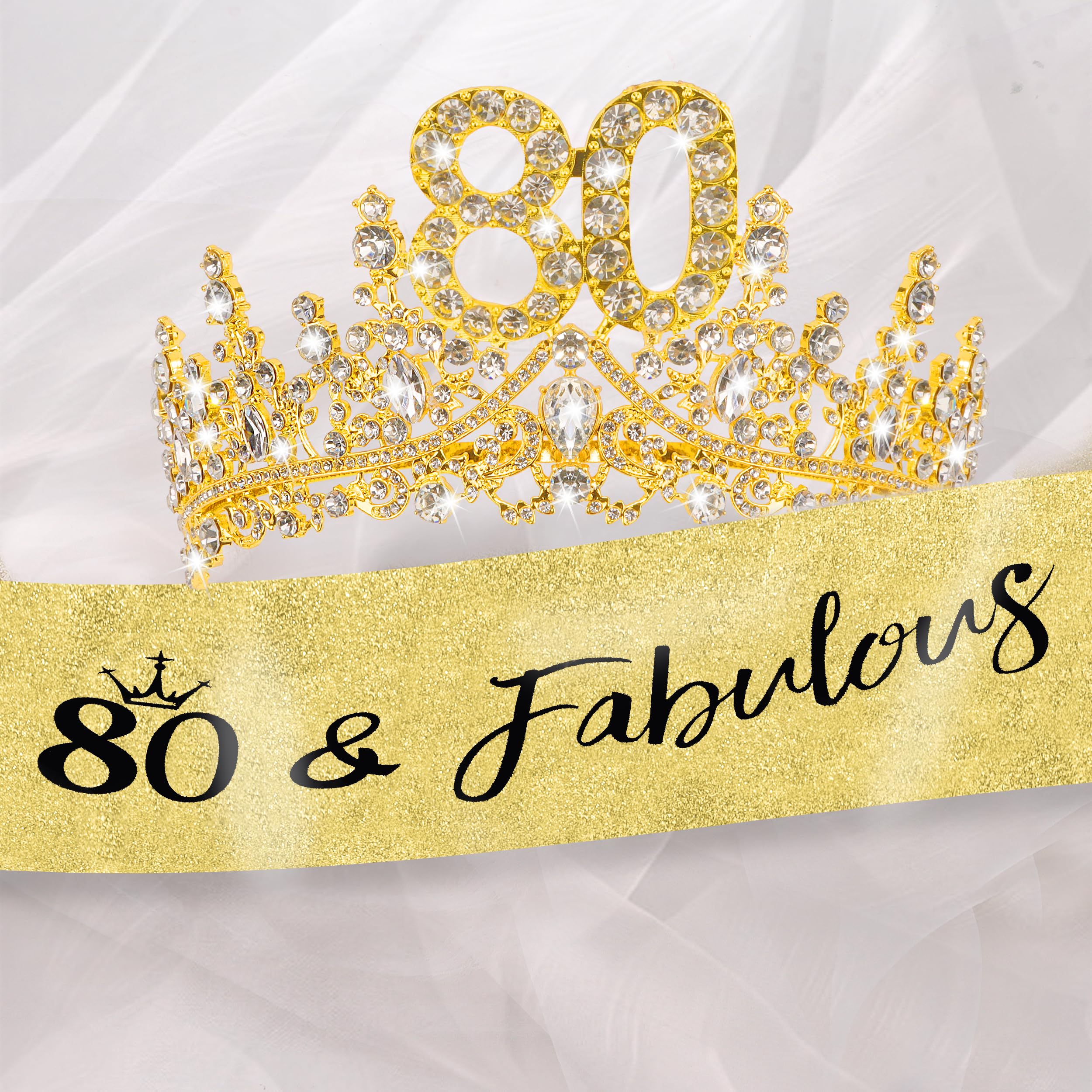 COCIDE crystal tiara close-up highlighting rhinestones for an elegant party look.
