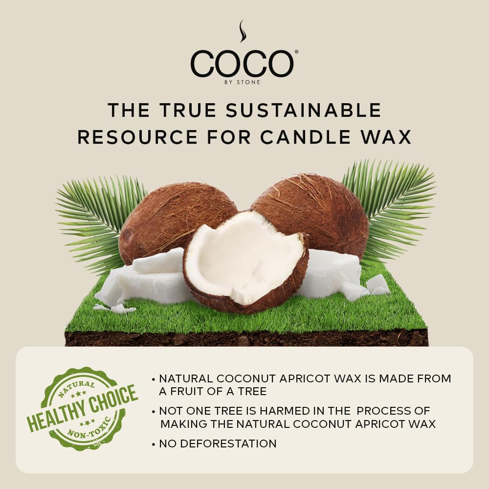 COCO by Stone candle with long burn time for extended fragrance