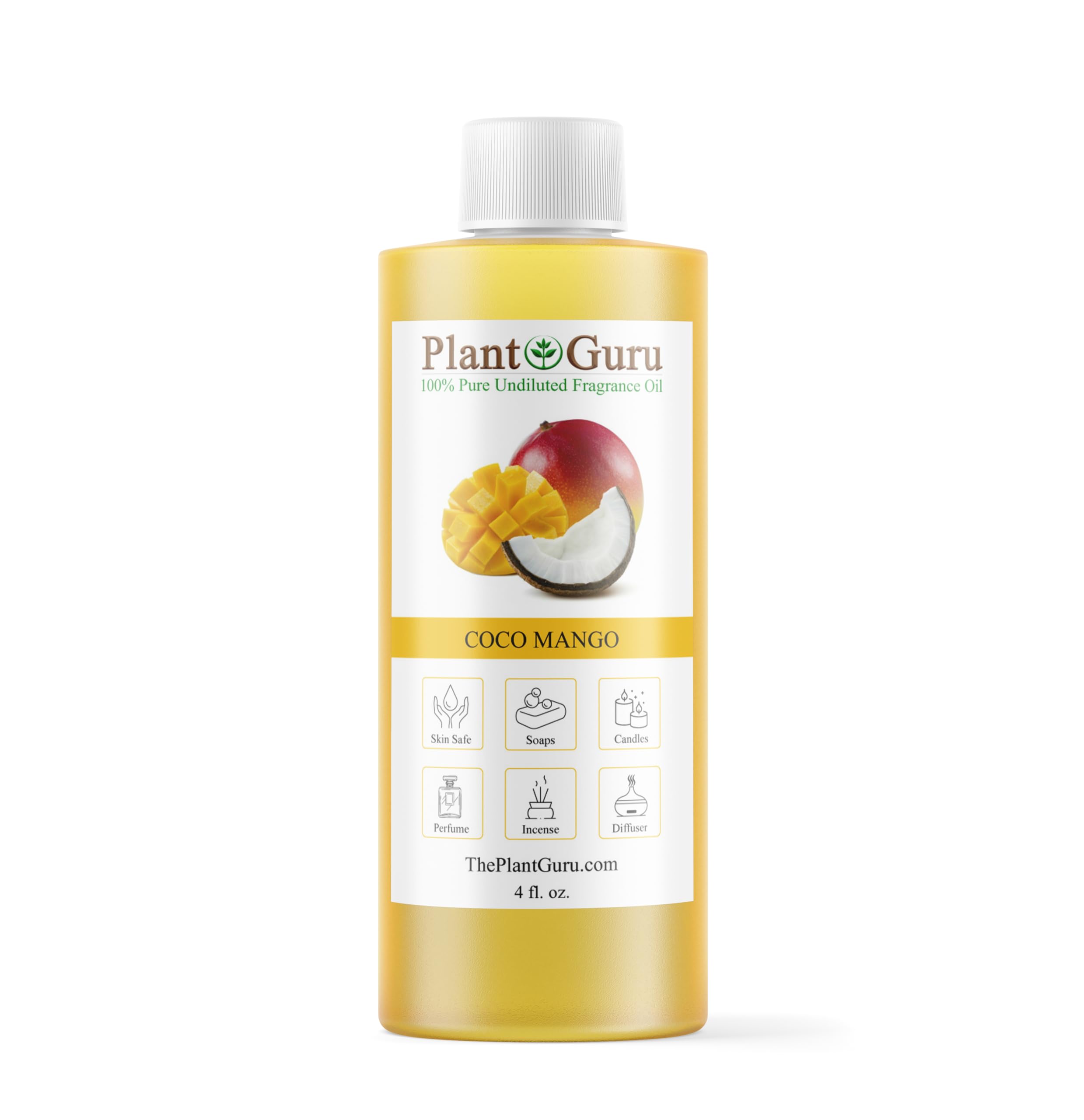 Coco Mango Fragrance Oil 4 fl oz bottle with label