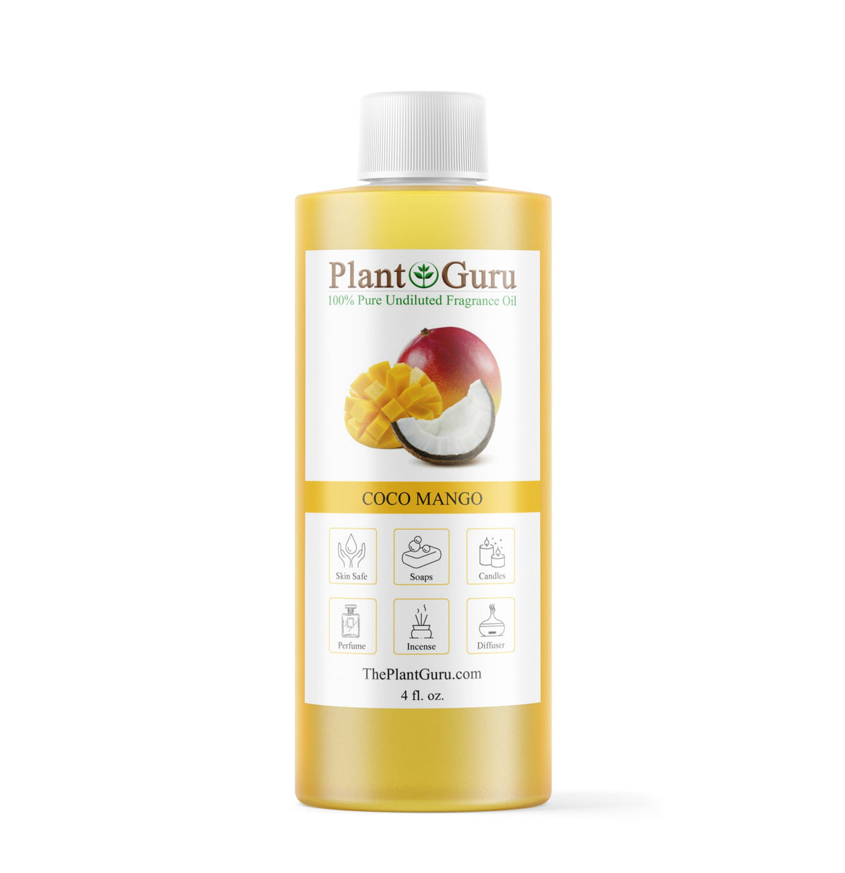 Coco Mango Fragrance Oil 4 fl oz bottle with label