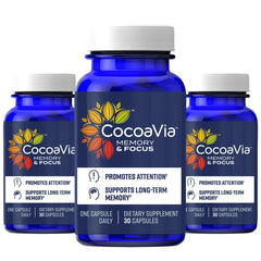 CocoaVia Memory & Focus bottle with 90 capsules