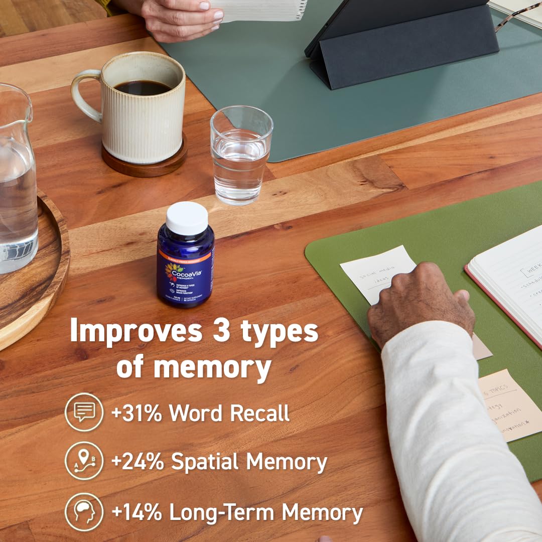 CocoaVia Memory+ ingredients panel