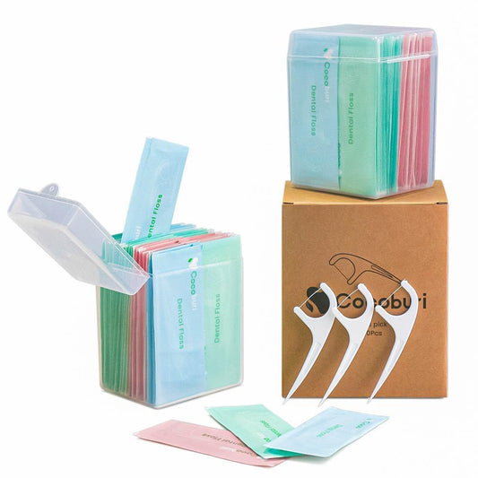 COCOBURI Dental Floss Picks two-pack box
