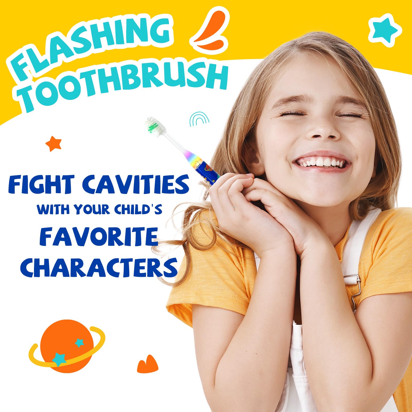 COCOBURI kids toothbrush pack of 2 in packaging and use