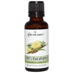 Cococare 100% eucalyptus essential oil bottle - 1 oz for massage and sore muscles