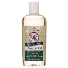 Cococare Castor Oil 4 oz bottle for healthy hair, lashes, and skin
