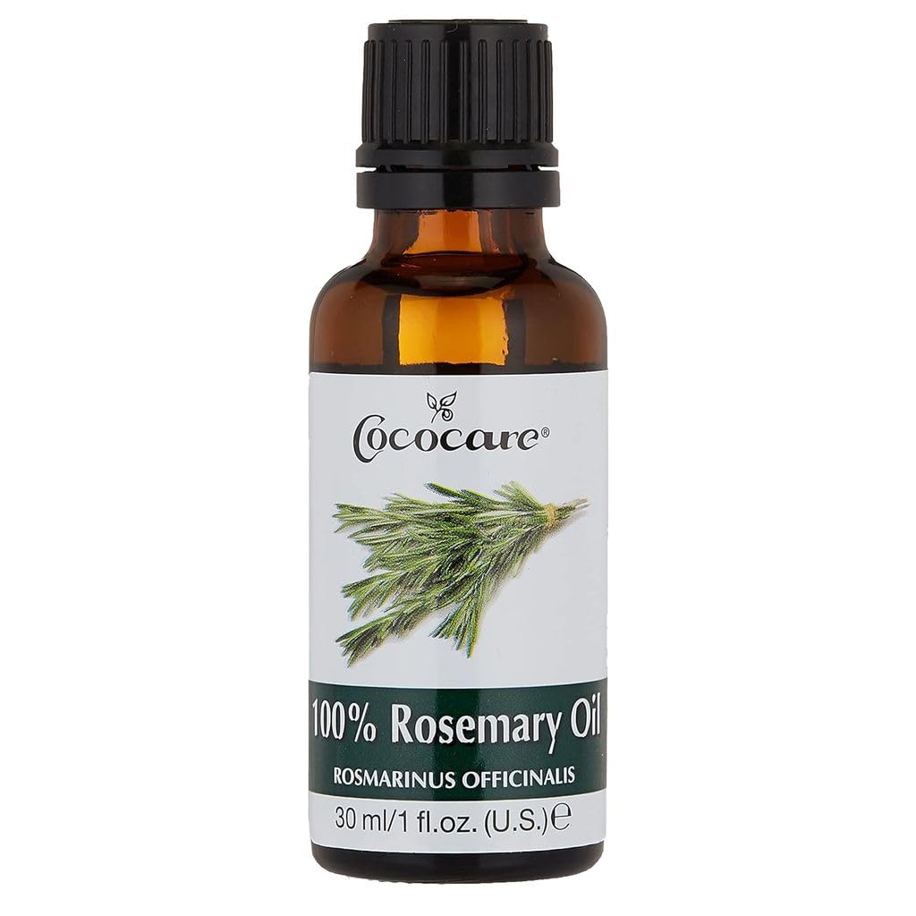 Cococare 100% Rosemary Oil 1oz bottle - pure essential oil for hair growth and skin care