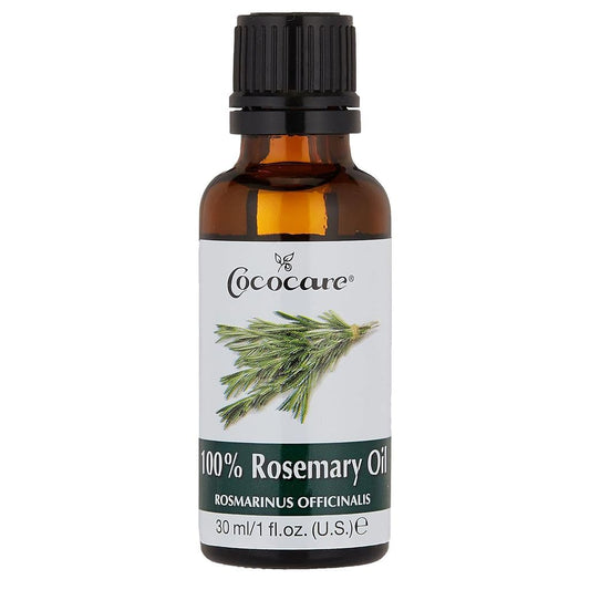 Cococare 100% Rosemary Oil 1oz bottle - pure essential oil for hair growth and skin care
