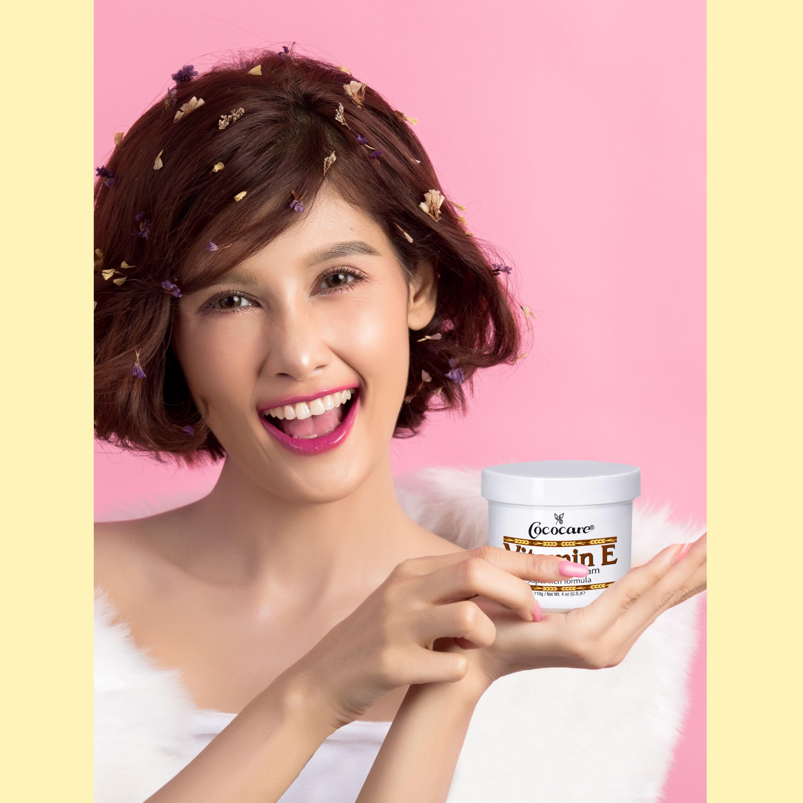 Cococare Vitamin E cream jar back label - 4 oz