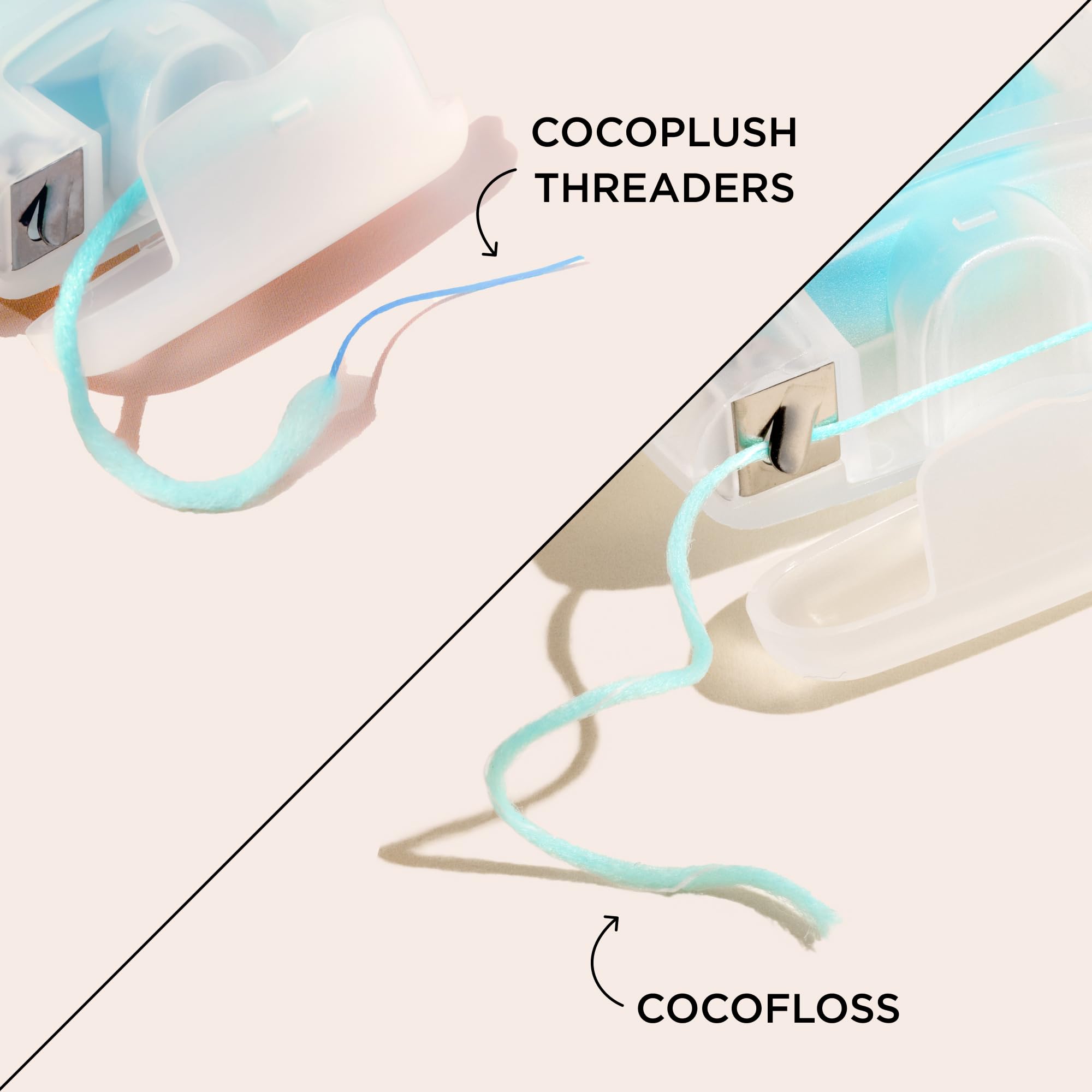 Close-up of CocoPlush Threaders built-in threader