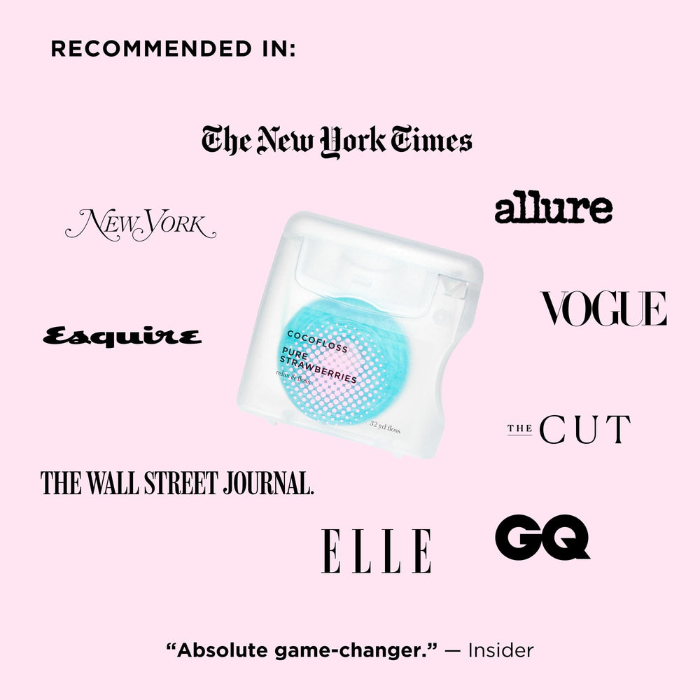 Leaping Bunny certified cruelty-free floss made from recycled bottles.