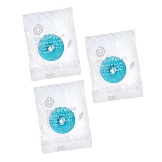 Cocofloss Woven Dental Floss Mint Refills – 3 Spools
