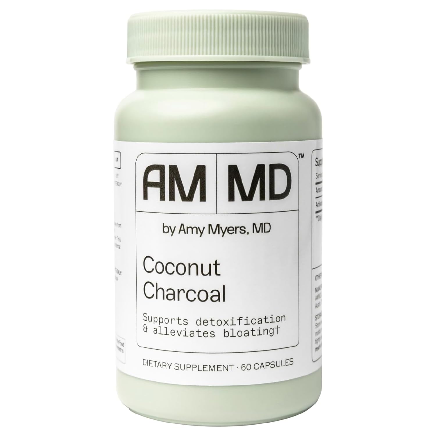 Coconut Charcoal Capsules bottle front view