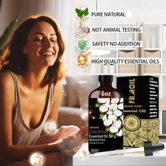 Glass dropper included with coconut essential oil