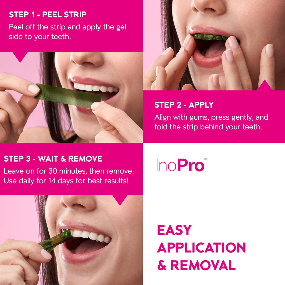 Coconut mint flavored whitening strips