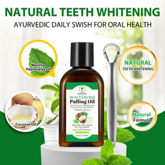 Coconut mint oil pulling mouthwash ingredients.