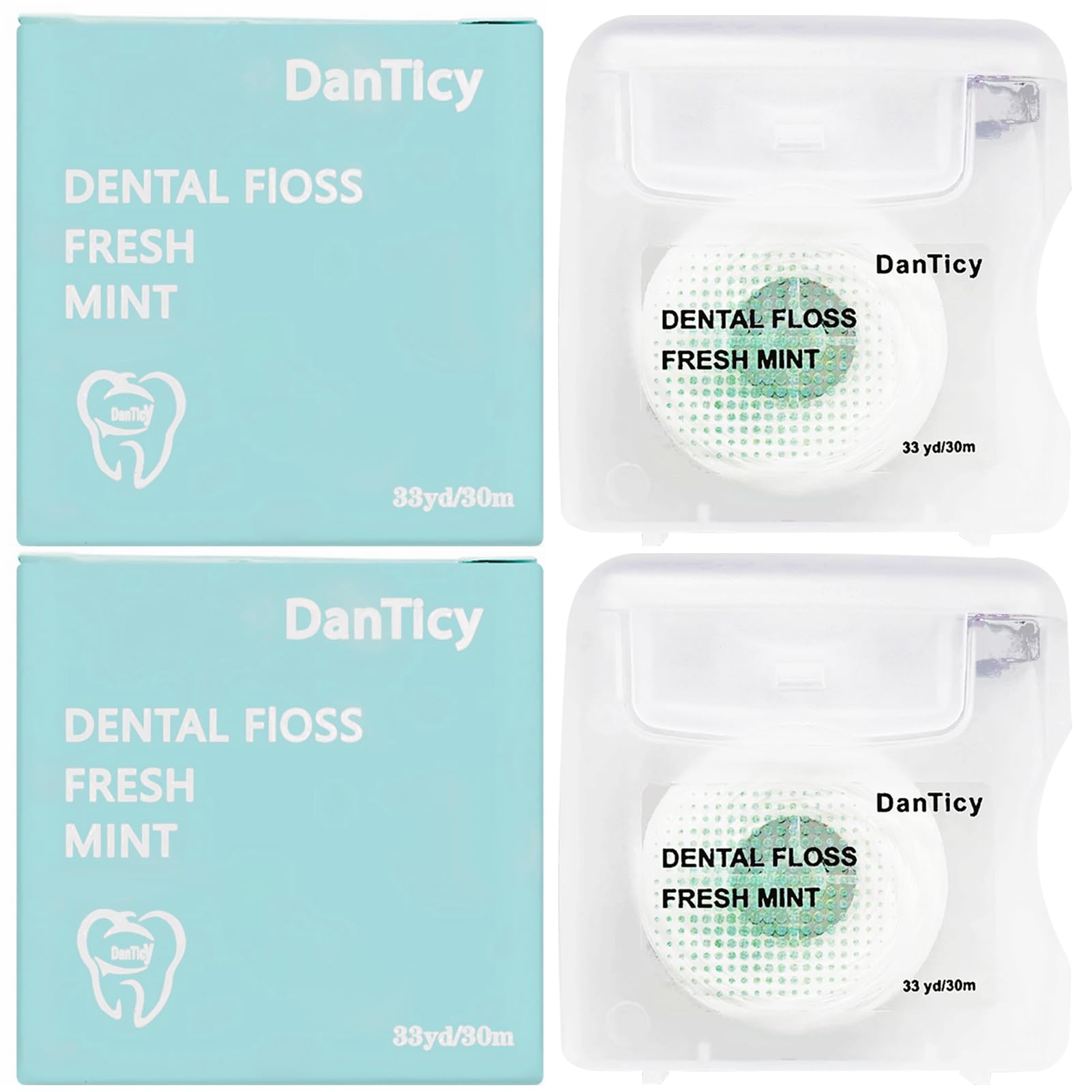 Close-up of coconut oil dental floss for wide spaces