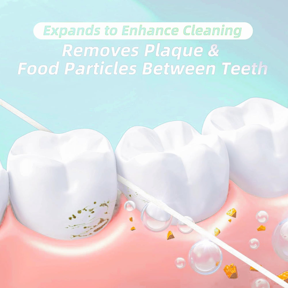 Floss gliding between implants and braces