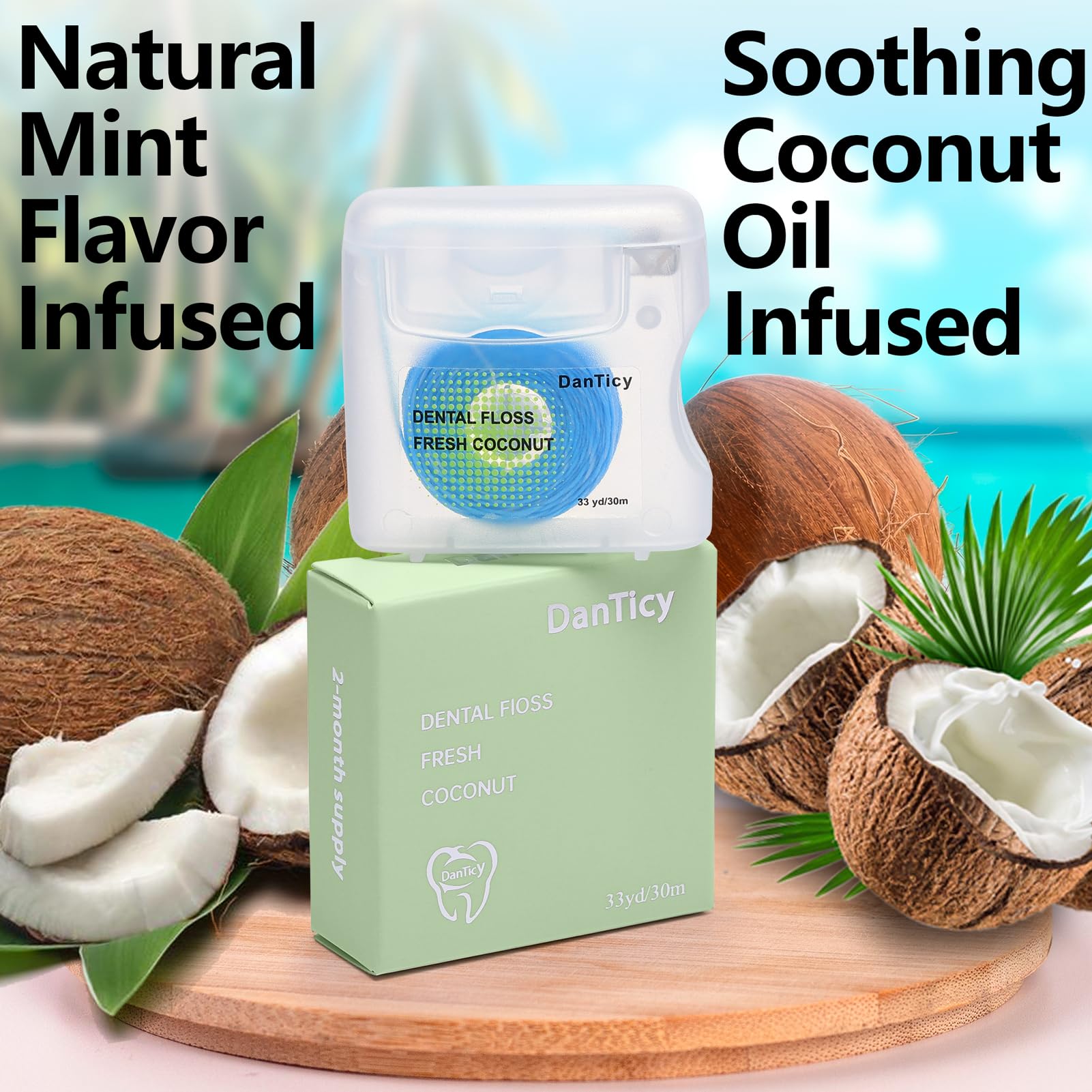 Coconut oil infusion and natural aroma imagery