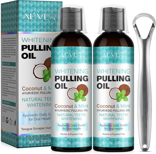 Front view of Coconut Oil Pulling kit (2-pack)