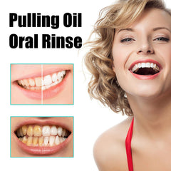 Healthy gums and teeth with coconut oil pulling