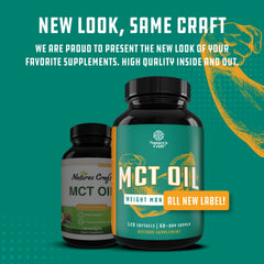 Pack shot of coconut oil MCT softgels bottle