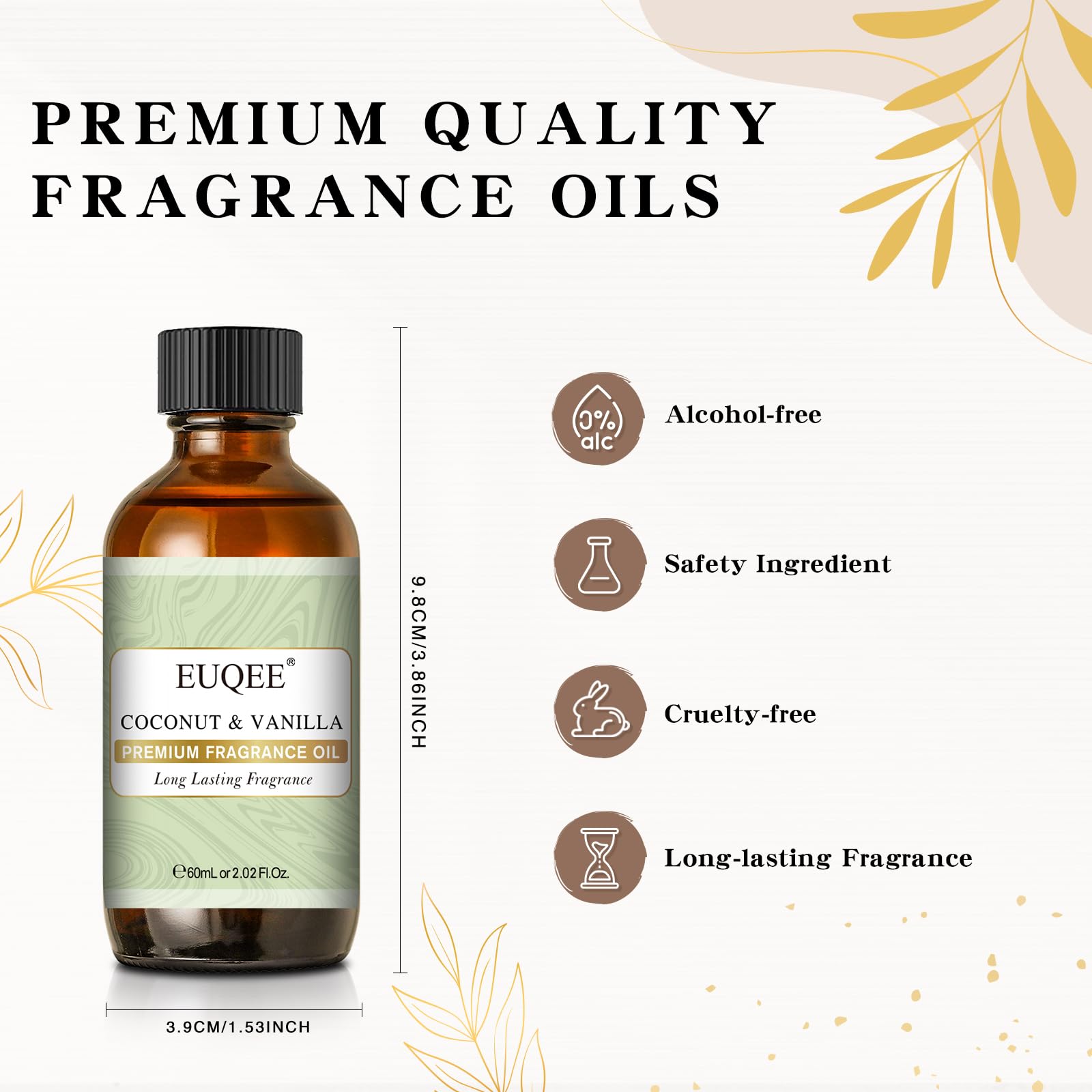 Gift-ready packaging box for Coconut & Vanilla fragrance oil
