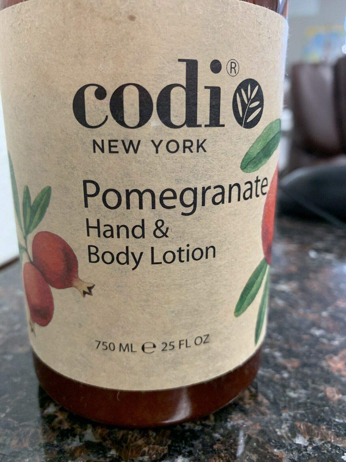 Ingredients panel of CODi Pomegranate Lotion