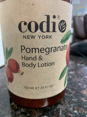 Ingredients panel of CODi Pomegranate Lotion