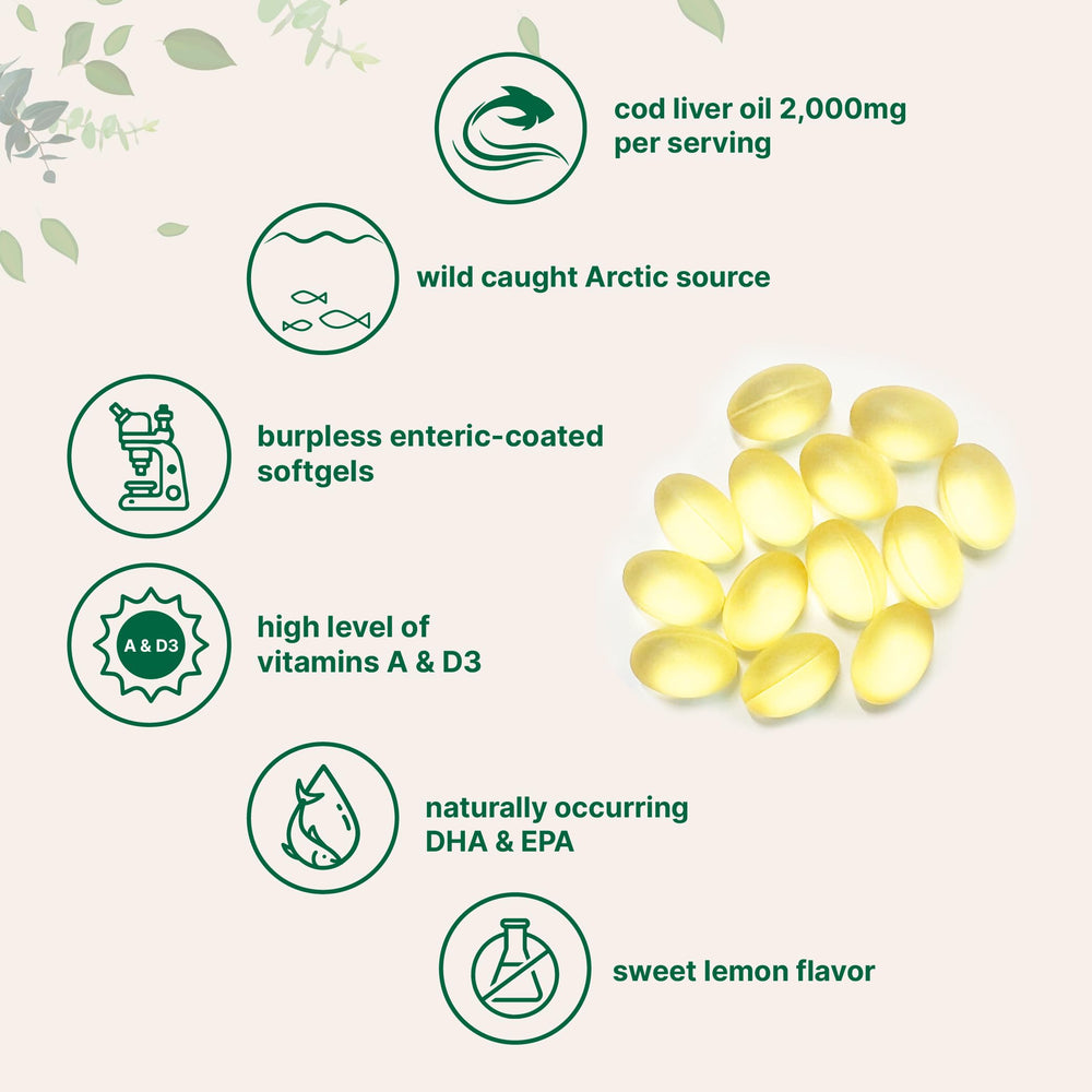 Close-up of softgels highlighting EPA and DHA content