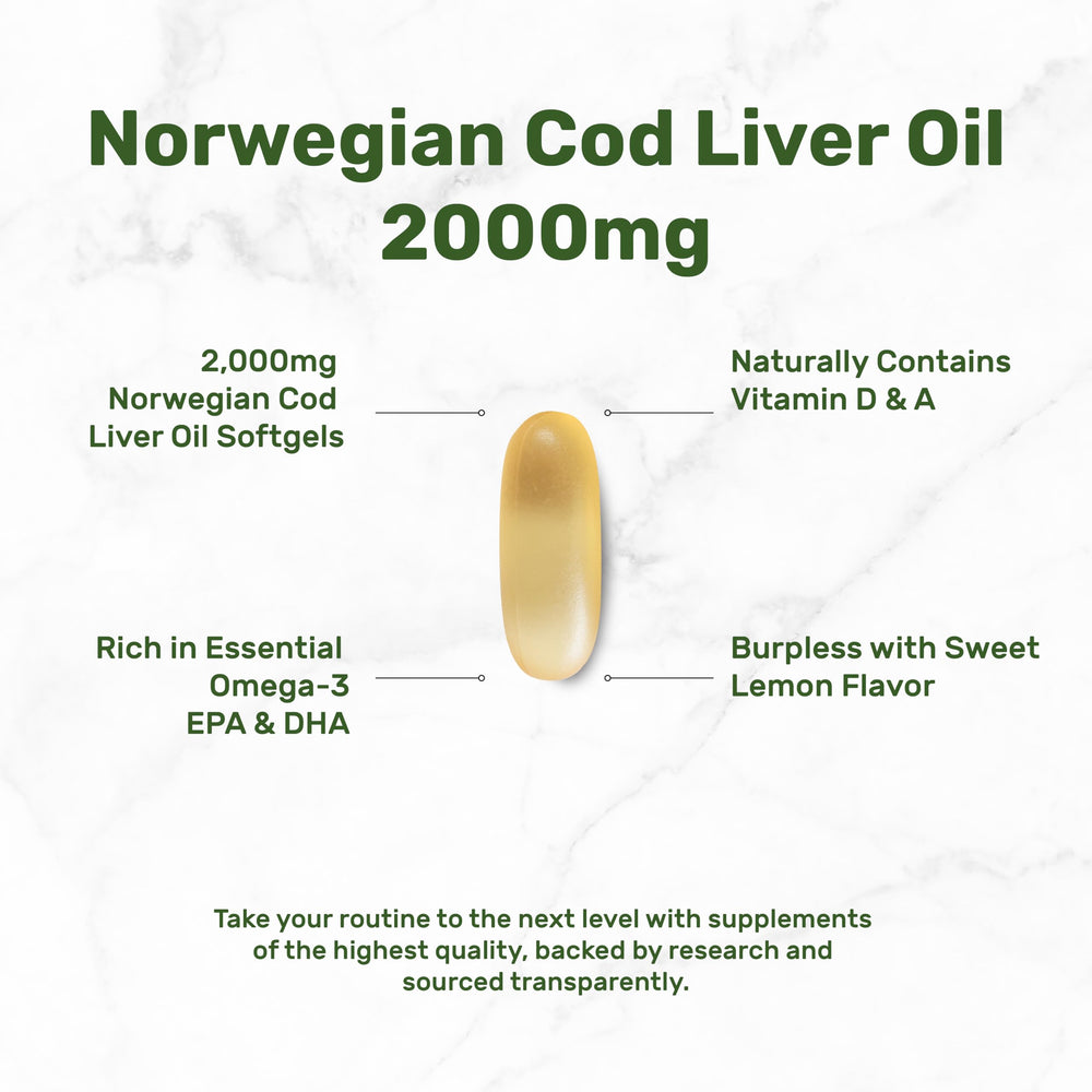 Burpless lemon flavor cod liver oil softgels