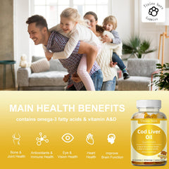 Nutrition facts panel for Tinies bers Cod Liver Oil Gummies 1000mg