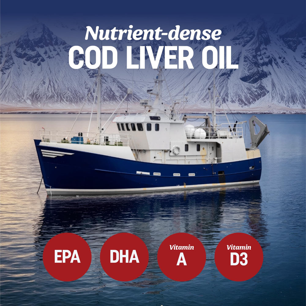 60-count bottle of cod liver oil softgels