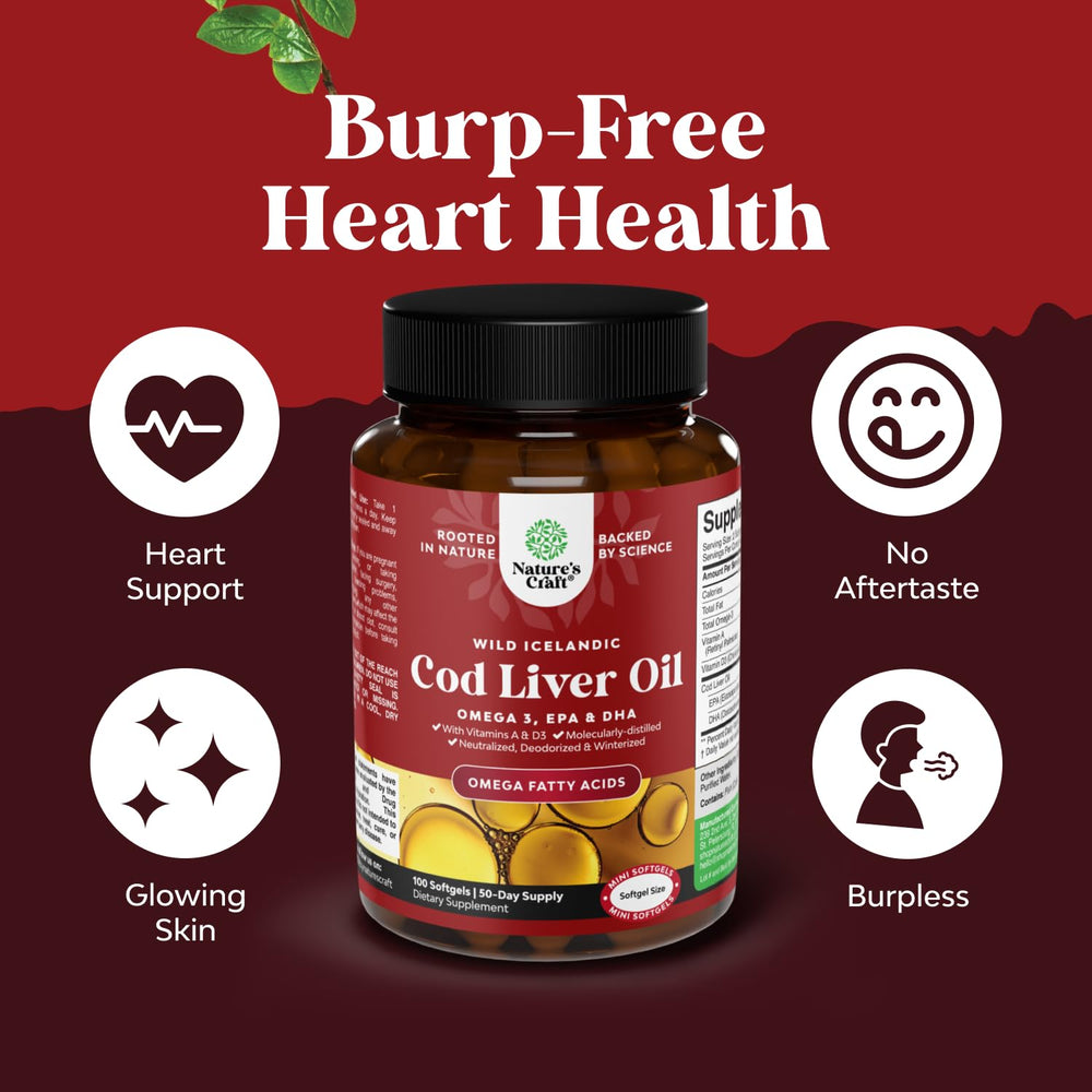 Packaging highlighting heart, brain, and joint health benefits