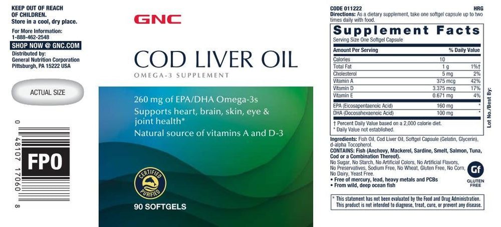 Cod liver oil sourced from wild deep-ocean fish
