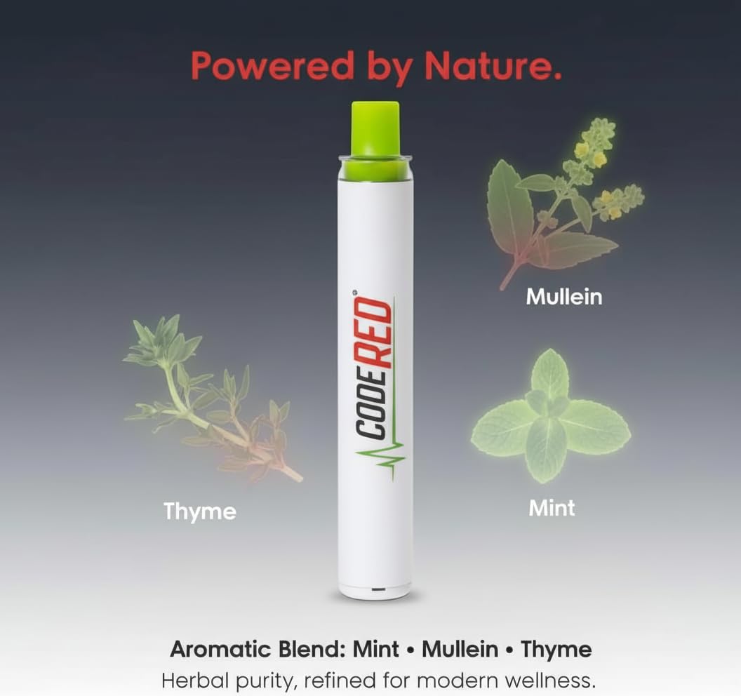 How to use Code Red V-Aid Herbal Diffuser Pen diagram