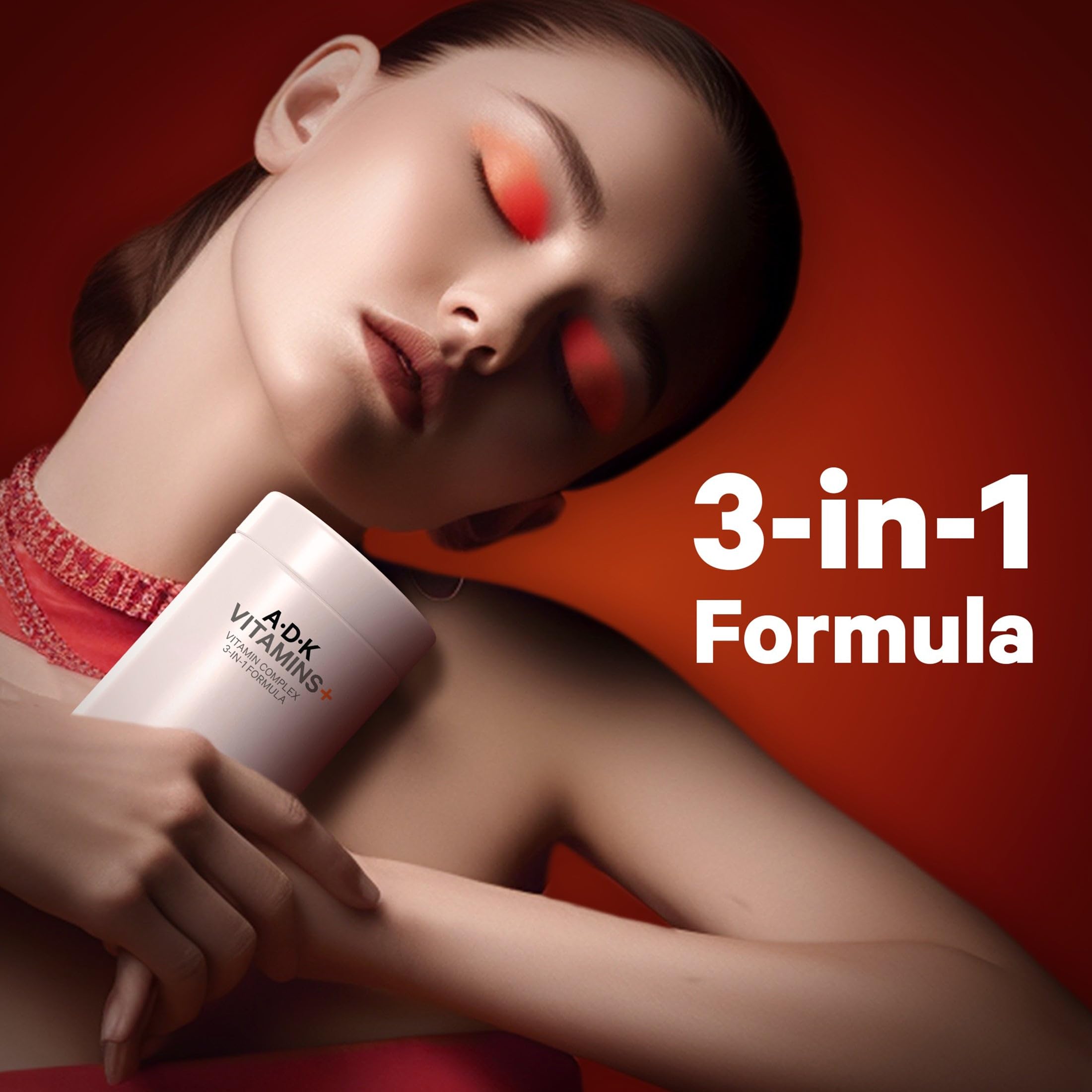 Codeage ADK bottle back shows Vitamin K1 and K2 details.