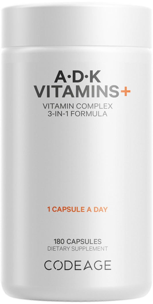 Codeage ADK vitamins bottle with label