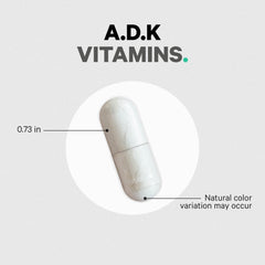 Non-GMO, gluten-free, dairy-free and soy-free Codeage ADK vitamins
